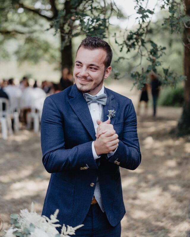 costume de mariage homme bleu