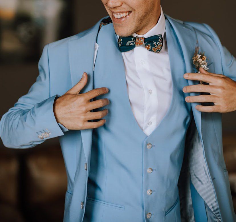 costume de mariage homme bleu
